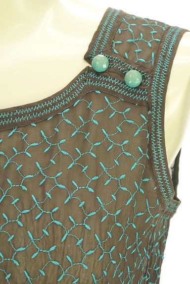 HIROKO BIS（ヒロコビス）の古着「刺繍総柄ノースリシアーワンピース（ワンピース・チュニック）」大画像４へ