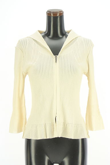 クリックで大画像表示 HIROKO BIS(ヒロコビス)の古着「+RICO HIROKO BIS 7分袖メッシュニットカーデ(カーディガン・ボレロ)」大画像1へ