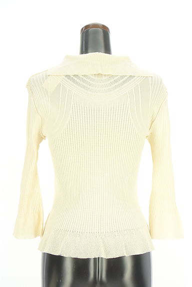 クリックで大画像表示 HIROKO BIS(ヒロコビス)の古着「+RICO HIROKO BIS 7分袖メッシュニットカーデ(カーディガン・ボレロ)」大画像2へ