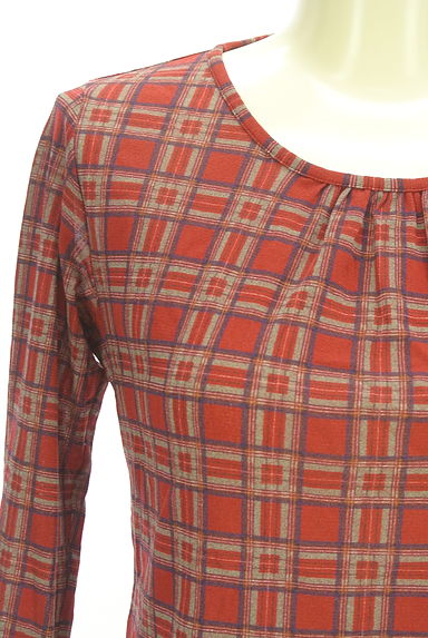 HIROKO KOSHINO（ヒロココシノ）の古着「HIROKO KOSHINO TRUNK チェックカットソー（カットソー・プルオーバー）」大画像４へ