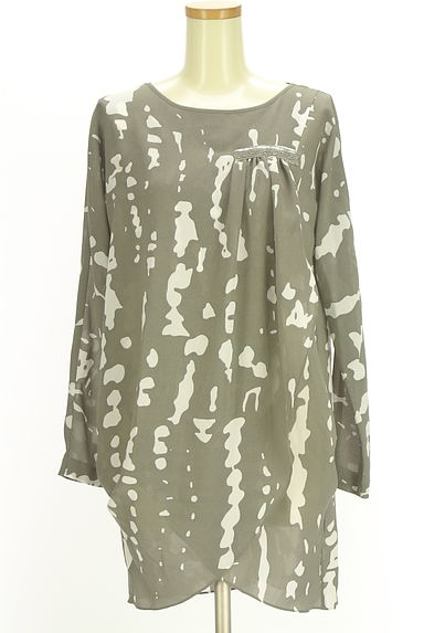 HIROKO KOSHINO（ヒロココシノ）の古着「総柄シフォンカットソー（カットソー・プルオーバー）」大画像１へ