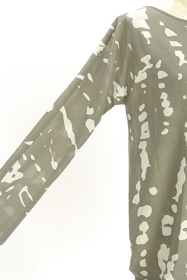 HIROKO KOSHINO（ヒロココシノ）の古着「総柄シフォンカットソー（カットソー・プルオーバー）」大画像５へ