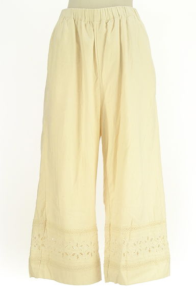 クリックで大画像表示 Samansa Mos2(サマンサモスモス)の古着「裾刺繍レースワイドパンツ(パンツ)」大画像1へ