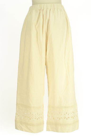 クリックで大画像表示 Samansa Mos2(サマンサモスモス)の古着「裾刺繍レースワイドパンツ(パンツ)」大画像2へ