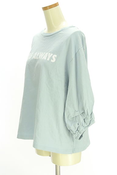 Samansa Mos2（サマンサモスモス）の古着「タックボリューム袖ロゴトップス（カットソー・プルオーバー）」大画像３へ