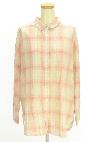 Samansa Mos2（サマンサモスモス）の古着「綿麻チェックシャツ（ブラウス）」大画像１へ