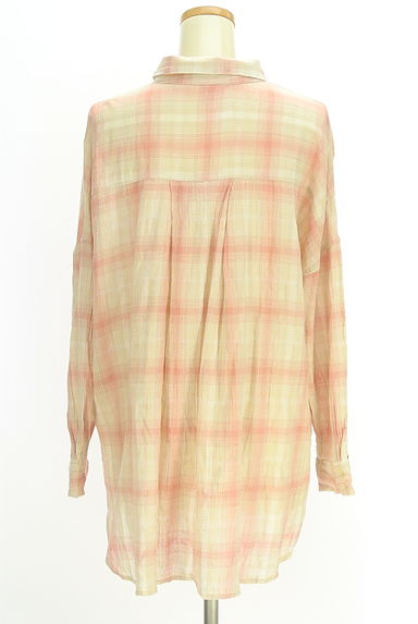 Samansa Mos2（サマンサモスモス）の古着「綿麻チェックシャツ（ブラウス）」大画像２へ