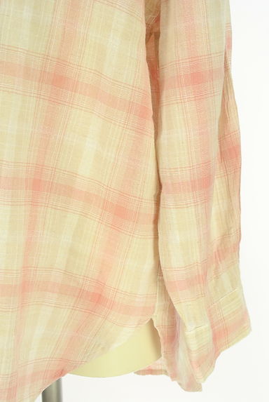 Samansa Mos2（サマンサモスモス）の古着「綿麻チェックシャツ（ブラウス）」大画像５へ