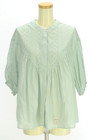 Samansa Mos2（サマンサモスモス）の古着「レース切替五分袖ブラウス（ブラウス）」大画像４へ