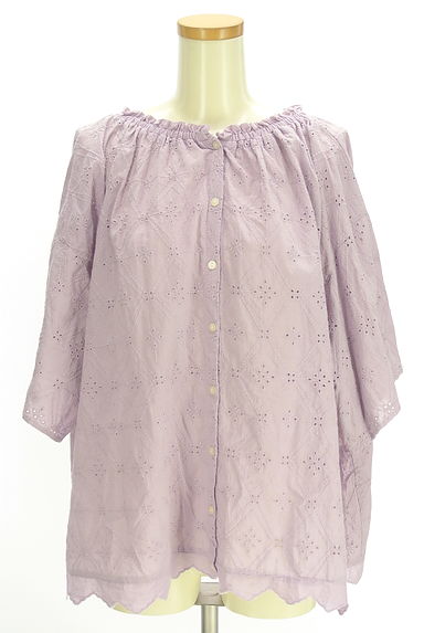 クリックで大画像表示 Samansa Mos2(サマンサモスモス)の古着「総レースブラウス(ブラウス)」大画像1へ