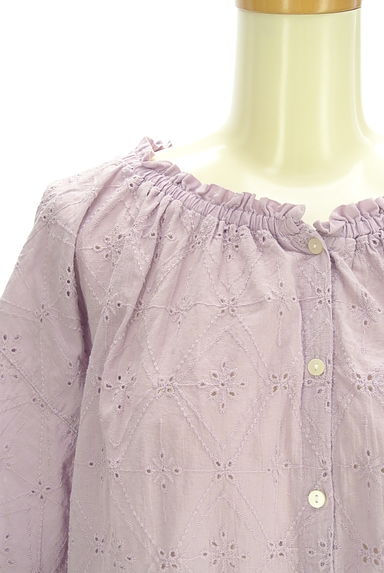 クリックで大画像表示 Samansa Mos2(サマンサモスモス)の古着「総レースブラウス(ブラウス)」大画像4へ