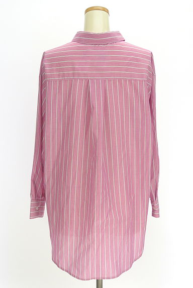 Samansa Mos2（サマンサモスモス）の古着「Samansa Mos2 blue ストライプシャツ（カジュアルシャツ）」大画像２へ