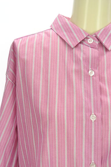 Samansa Mos2（サマンサモスモス）の古着「Samansa Mos2 blue ストライプシャツ（カジュアルシャツ）」大画像４へ