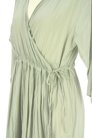 Samansa Mos2（サマンサモスモス）の古着「Samansa Mos2 blue カシュクールシアーカーディガン（カーディガン・ボレロ）」大画像４へ