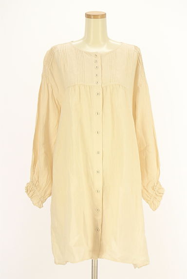 Samansa Mos2（サマンサモスモス）の古着「オーバーサイズリネンシャツチュニック（ワンピース・チュニック）」大画像１へ