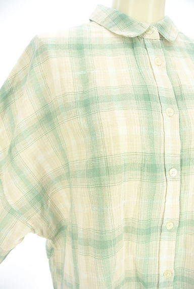 Samansa Mos2（サマンサモスモス）の古着「チェック柄シャツ（ブラウス）」大画像４へ