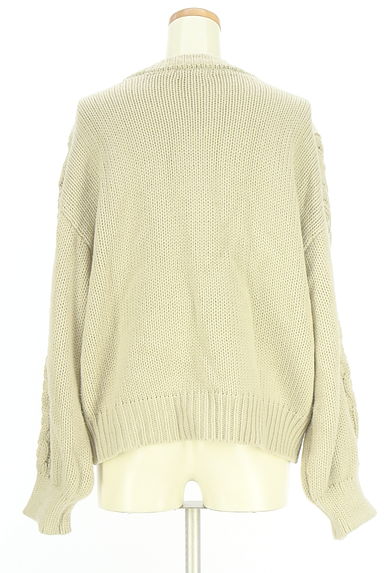 Samansa Mos2（サマンサモスモス）の古着「レース入りケーブル編みニットカーディガン（カーディガン・ボレロ）」大画像２へ