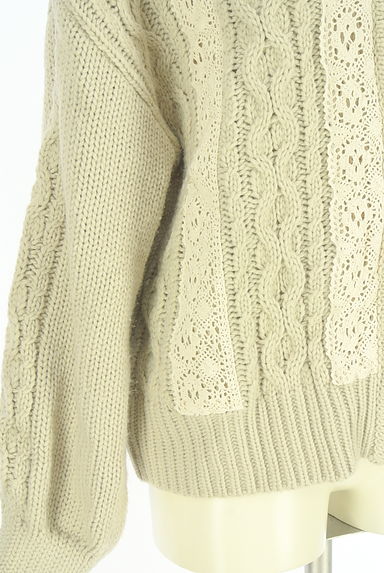 Samansa Mos2（サマンサモスモス）の古着「レース入りケーブル編みニットカーディガン（カーディガン・ボレロ）」大画像５へ