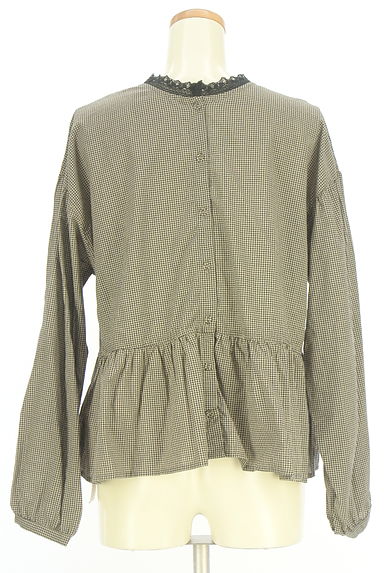 Samansa Mos2（サマンサモスモス）の古着「2WAYギンガムチェック柄ペプラムブラウス（ブラウス）」大画像５へ