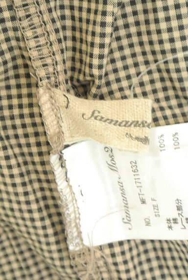 Samansa Mos2（サマンサモスモス）の古着「2WAYギンガムチェック柄ペプラムブラウス（ブラウス）」大画像６へ