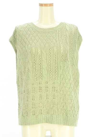 Samansa Mos2（サマンサモスモス）の古着「パッチワークニットベスト（ベスト・ジレ）」大画像１へ