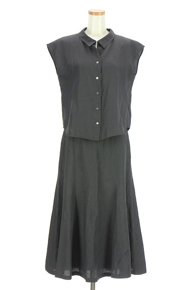 SLOBE IENA（スローブイエナ）の古着「ノースリブラウス+ロングフレアスカート（セットアップ（ジャケット＋スカート））」大画像１へ