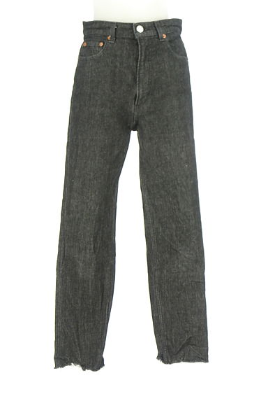 MOUSSY（マウジー）の古着「ハイウエストカットオフスリムデニム（デニムパンツ）」大画像１へ