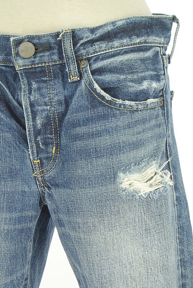 MOUSSY（マウジー）の古着「ダメージ加工スリムデニム（デニムパンツ）」大画像４へ