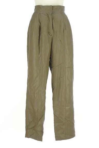 MOUSSY（マウジー）の古着「フェイクレザーテーパードパンツ（パンツ）」大画像１へ