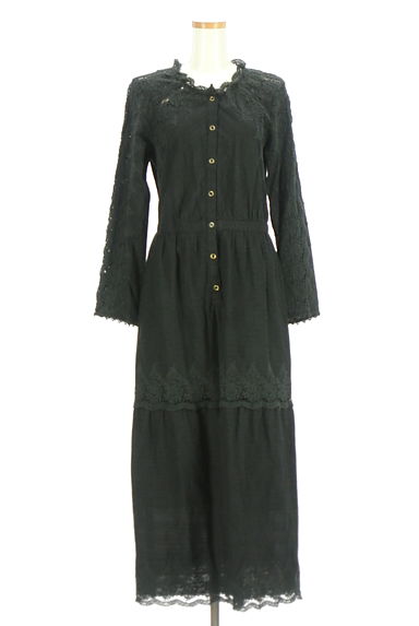 MOUSSY（マウジー）の古着「刺繍レース入りシャツワンピース（ワンピース・チュニック）」大画像１へ