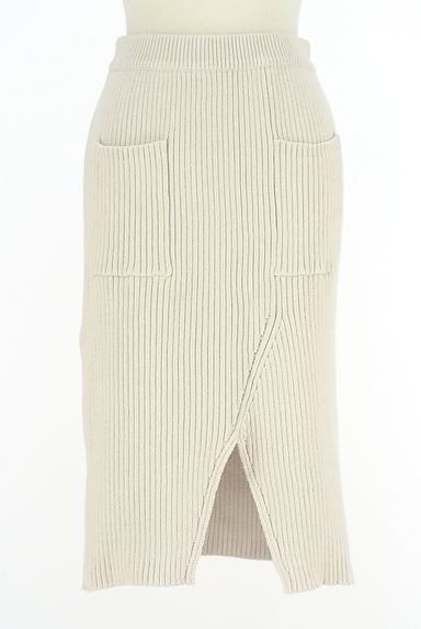 MOUSSY（マウジー）の古着「膝下丈リブニットタイトスカート（スカート）」大画像１へ