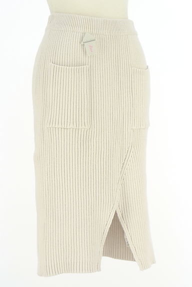 MOUSSY（マウジー）の古着「膝下丈リブニットタイトスカート（スカート）」大画像４へ