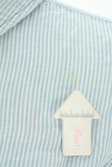 クリックで大画像表示 MOUSSY(マウジー)の古着「ラウンドヘムストライプコットンシャツ(カジュアルシャツ)」大画像5へ