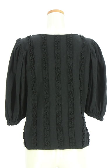 MOUSSY（マウジー）の古着「6分袖フリルブラウス（ブラウス）」大画像２へ