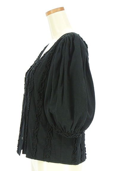 MOUSSY（マウジー）の古着「6分袖フリルブラウス（ブラウス）」大画像３へ