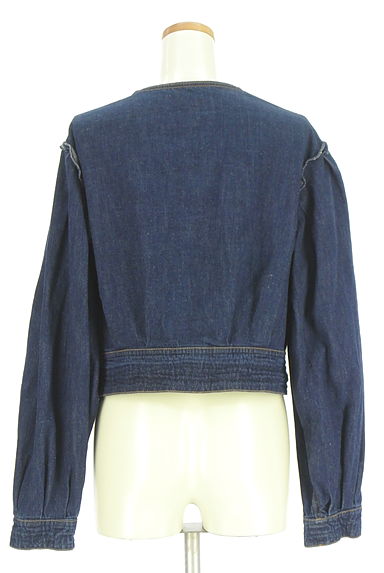 クリックで大画像表示 MOUSSY(マウジー)の古着「ノーカラーデニムジャケット(ジャケット)」大画像2へ
