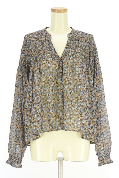 MOUSSY（マウジー）の古着「花柄シアーブラウス（カットソー・プルオーバー）」大画像１へ