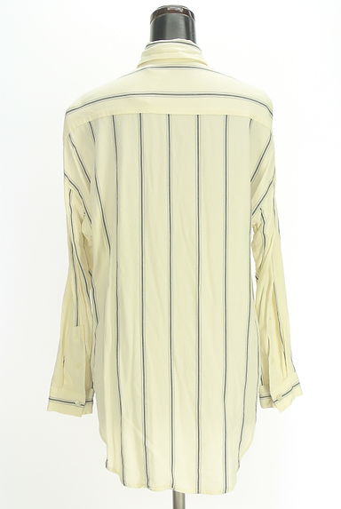 MOUSSY（マウジー）の古着「ストライプラウンドヘムシャツ（カジュアルシャツ）」大画像２へ