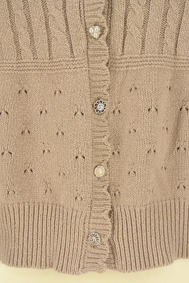 axes femme（アクシーズファム）の古着「パールボタンケーブルニットショートカーデ（カーディガン・ボレロ）」大画像４へ