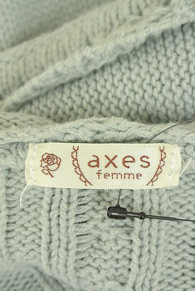 axes femme（アクシーズファム）の古着「アラン編みポンチョニットカーディガン（カーディガン・ボレロ）」大画像６へ