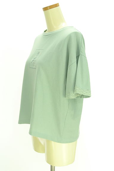 クリックで大画像表示 axes femme(アクシーズファム)の古着「バックレースアップ花刺繍Tシャツ(Tシャツ)」大画像3へ