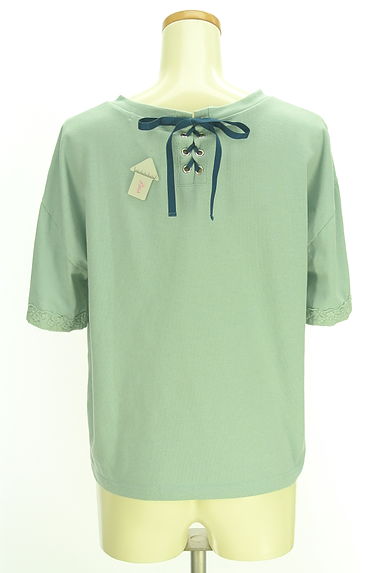 クリックで大画像表示 axes femme(アクシーズファム)の古着「バックレースアップ花刺繍Tシャツ(Tシャツ)」大画像4へ