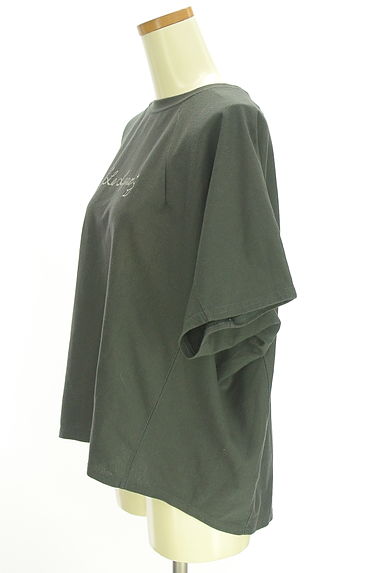 axes femme（アクシーズファム）の古着「ロゴ刺繍ドルマンTシャツ（Ｔシャツ）」大画像３へ