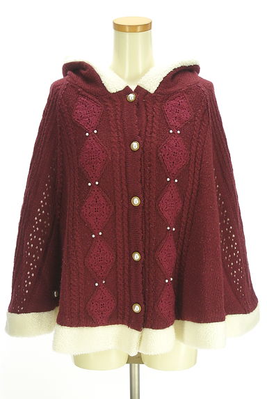 axes femme（アクシーズファム）の古着「裏ボアフーディニットポンチョ（コート）」大画像１へ