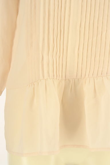 NATURAL BEAUTY BASIC（ナチュラルビューティベーシック）の古着「7分袖ペプラムシアーブラウス（カットソー・プルオーバー）」大画像４へ