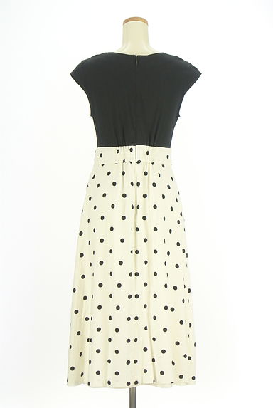 JUSGLITTY（ジャスグリッティー）の古着「スカートドット柄切替ノースリワンピース（ワンピース・チュニック）」大画像２へ