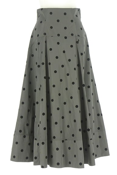 JUSGLITTY（ジャスグリッティー）の古着「ドット柄ロングフレアスカート（ロングスカート・マキシスカート）」大画像１へ