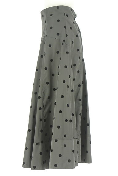 JUSGLITTY（ジャスグリッティー）の古着「ドット柄ロングフレアスカート（ロングスカート・マキシスカート）」大画像３へ
