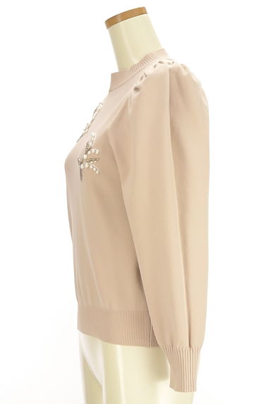 JUSGLITTY（ジャスグリッティー）の古着「パール刺繍モックネックニットトップス（ニット）」大画像３へ