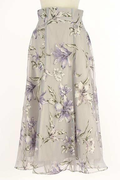 JUSGLITTY（ジャスグリッティー）の古着「花柄ロングシアースカート（ロングスカート・マキシスカート）」大画像１へ